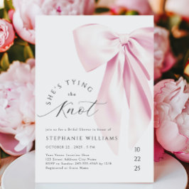 Gifter sig Rosa Bow Inbjudningskort för möhippan