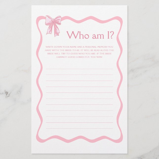 Gifter sig Rosa Bow Möhippa Game (Framsida)