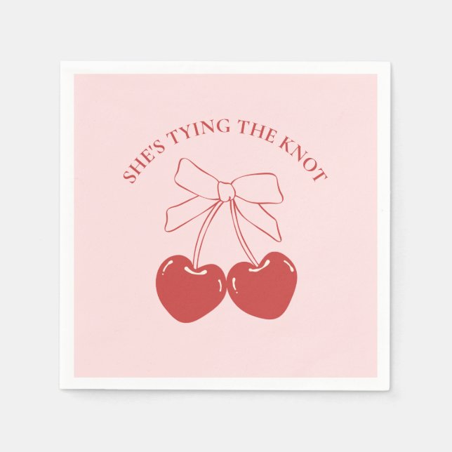 Gifter sig Rosa Coquette Papper Napkins Pappersservett (Framsidan)