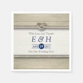 Gifter sig Rustic Beach Wedding Pappersservett