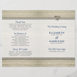 Gifter sig Rustic Beach Wedding Program