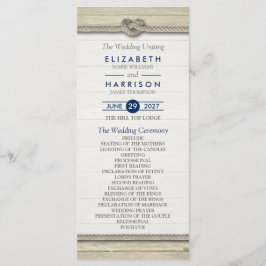 Gifter sig Rustic Beach Wedding Program