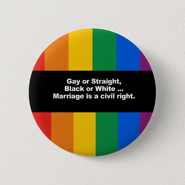 Giftermål är en medborgerlig rättighetbildekal knapp (Framsida)