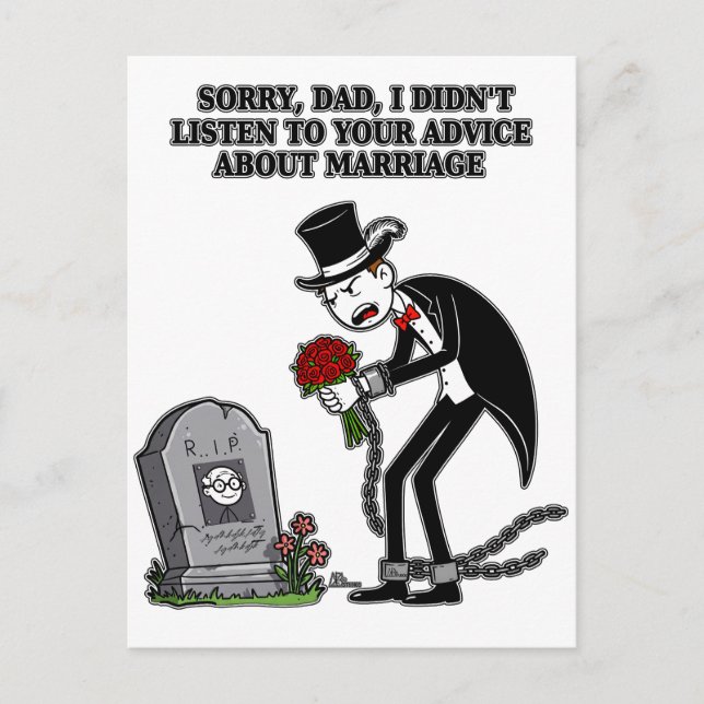 giftermål är enfaldigt vykort (Framsida)