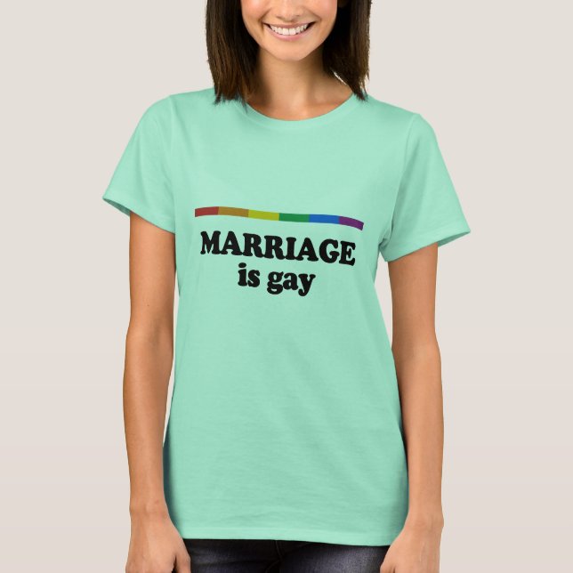 Giftermål är gay t shirt (Framsida)