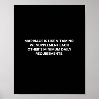 Giftermål är som vitaminer LusnyPoster Poster