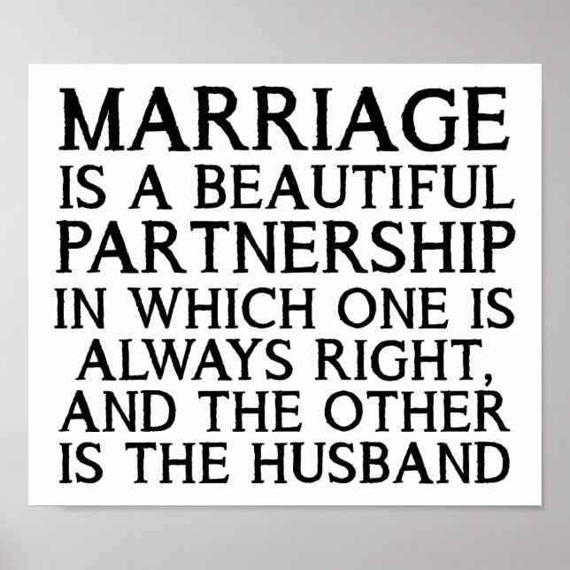 Giftermål Arguement Funny Poster (Framsidan)