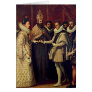 Giftermål av Catherine de Medici Hälsningskort