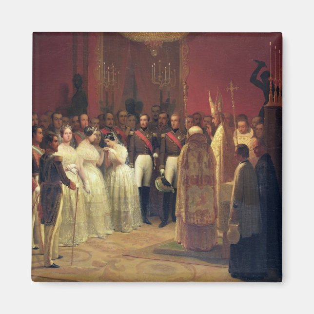 Giftermål av drottning Isabella II Magnet (Framsidan)