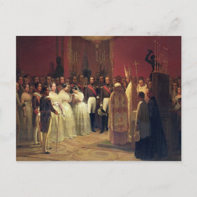 Giftermål av drottning Isabella II Vykort (Framsida)