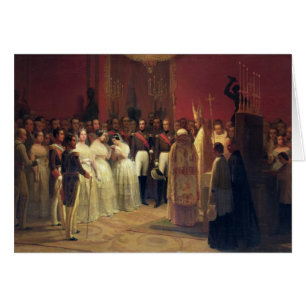 Giftermål av drottningen Isabella II Hälsningskort