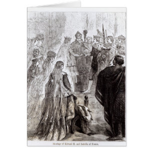 Giftermål av Edward II och Isabella av frankriken Hälsningskort