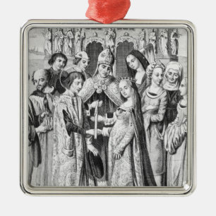 Giftermål av Henry VI och Margaret av Anjou Julgransprydnad Metall