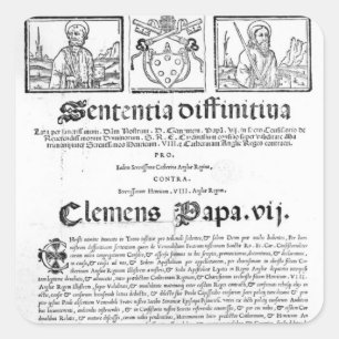 Giftermål av Henry VIII och Catherine av Aragon Fyrkantigt Klistermärke