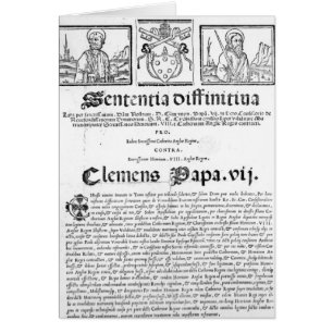Giftermål av Henry VIII och Catherine av Aragon Hälsningskort