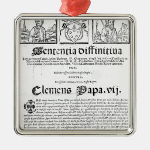 Giftermål av Henry VIII och Catherine av Aragon Julgransprydnad Metall