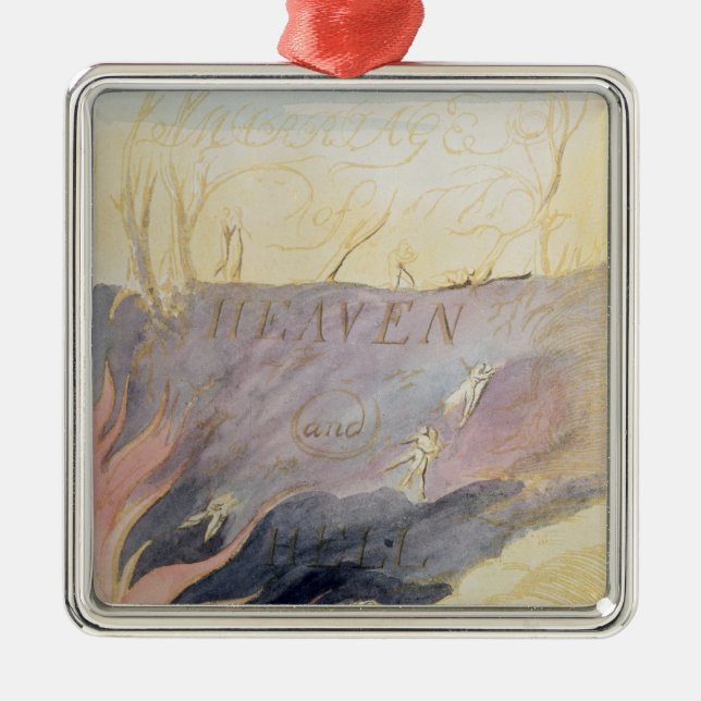 Giftermål av himmel och helvete julgransprydnad metall (Framsidan)