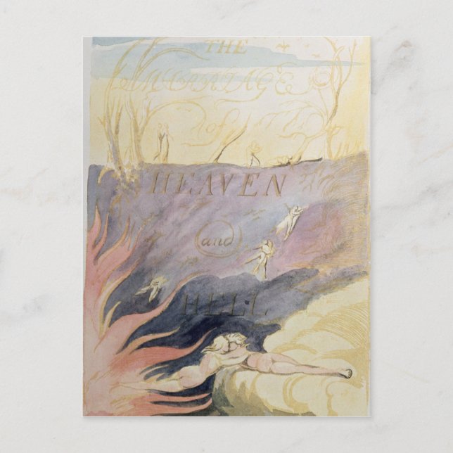 Giftermål av himmel och helvete vykort (Framsida)