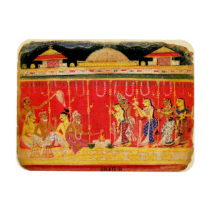 Giftermål av Krishnas föräldrar, från en sking Magnet
