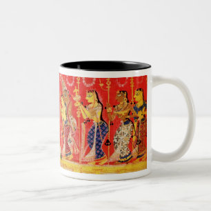 Giftermål av Krishnas föräldrar, från en sking Två-Tonad Mugg