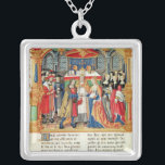 Giftermål av Maria av Burgundy och Maximilian mig Silverpläterat Halsband<br><div class="desc">Franskt skolas giftermål för Ms 18 f.185v av Maria av Burgundy och Maximilian mig, kejsare av Österrike, från memoarer av Philippe av Commines (1445-1509) som lokaliseras på Museen Dobree, Nantes, frankrike. Giftermål för msen 18 f.185v av Maria av Burgundy och Maximilian skapades jag, kejsare av Österrike, från memoarer av Philippe...</div>