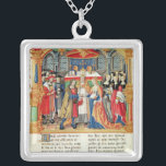 Giftermål av Maria av Burgundy och Maximilian mig Silverpläterat Halsband<br><div class="desc">Franskt skolas giftermål för Ms 18 f.185v av Maria av Burgundy och Maximilian mig, kejsare av Österrike, från memoarer av Philippe av Commines (1445-1509) som lokaliseras på Museen Dobree, Nantes, frankrike. Giftermål för msen 18 f.185v av Maria av Burgundy och Maximilian skapades jag, kejsare av Österrike, från memoarer av Philippe...</div>