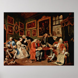 Giftermål-avtalet av William Hogarth Poster