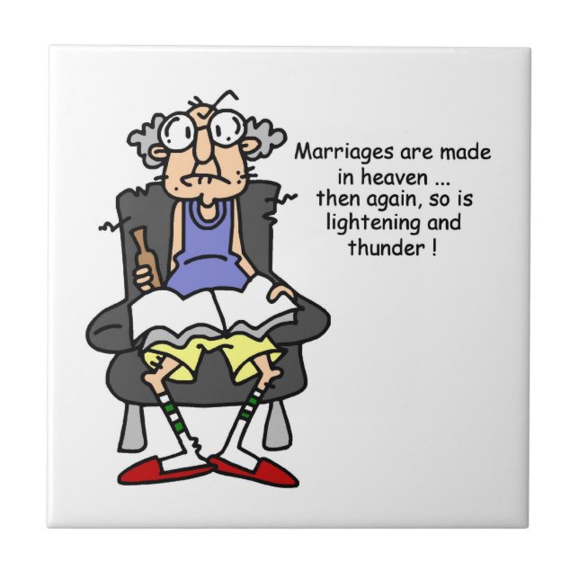 Giftermål, Blixten, Thunder Humor Kakelplatta (Framsidan)
