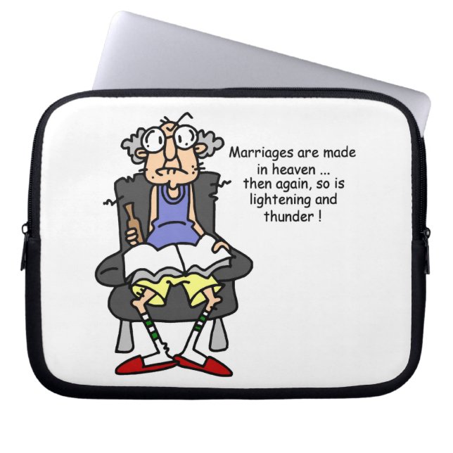 Giftermål, Blixten, Thunder Humor Laptop Fodral (Framsidan)