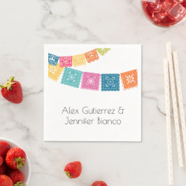 Giftermål - Boda - Bröllop Papel Picado Napkins Pappersservett