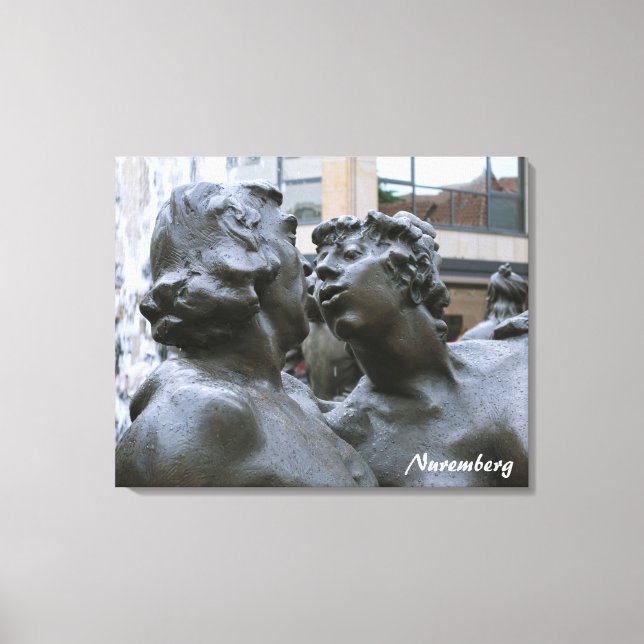 Giftermål Carousel i Nürnberg-Kanvastrycket Canvastryck (Framsida)