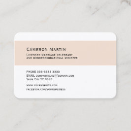 Giftermål Celebrant enkel blommigt Visitkort