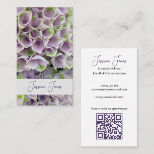 Giftermål Celebrant Simple Mauve Blommigt Visitkort