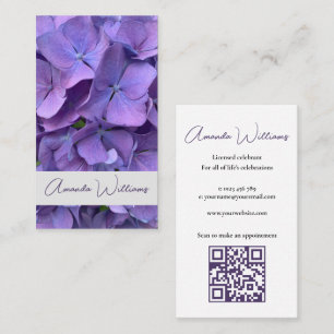 Giftermål Celebrant Simple Mauve Blommigt Visitkort