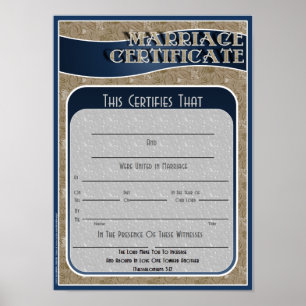 Giftermål-certifikat Poster