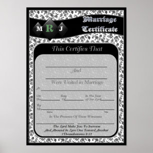 Giftermål-certifikat Poster
