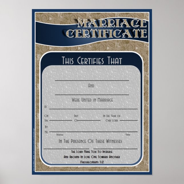 Giftermål-certifikat Poster (Framsidan)