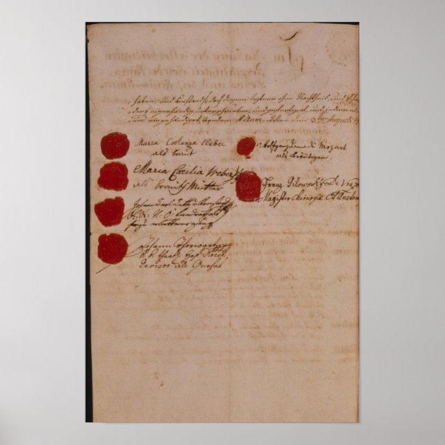 Giftermål certifikat Wolfgang, Mozart och Weber Poster (Framsidan)