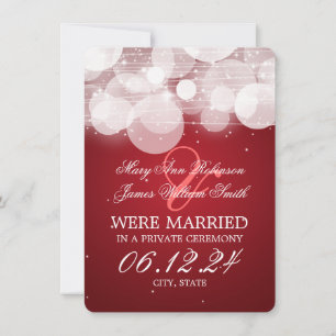 Giftermål Elopement Glow & Gnistra Red Meddelande