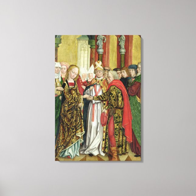 Giftermål från Junggin, från Dome Altar, 1499 Canvastryck (Framsida)