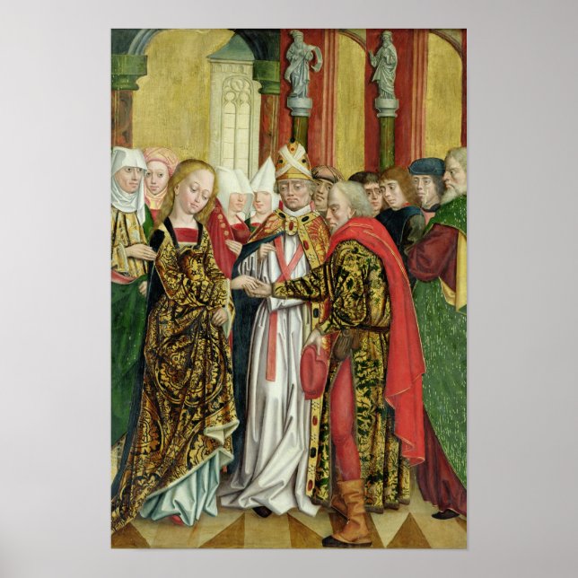 Giftermål från Junggin, från Dome Altar, 1499 Poster (Framsidan)