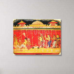 Giftermål från Krishnas föräldrar, från en dispers Canvastryck
