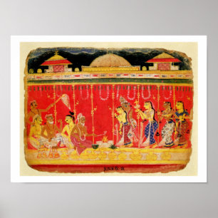 Giftermål från Krishnas föräldrar, från en dispers Poster