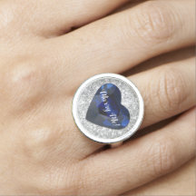 Giftermål Frieri Sapphire Heart Ring