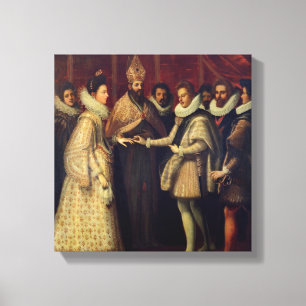 Giftermål i Catherine de Medici Canvastryck