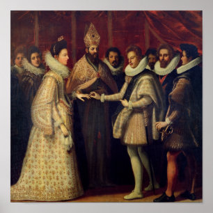 Giftermål i Catherine de Medici Poster