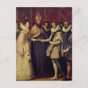 Giftermål i Catherine de Medici Vykort