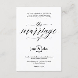 Giftermål i den grundläggande bröllopsinbjudningen inbjudningar