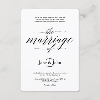 Giftermål i den grundläggande bröllopsinbjudningen inbjudningar