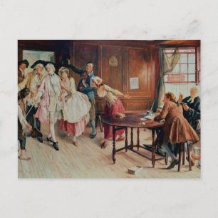 Giftermål i Fleet Street, 1898 (olja på canvas) Vykort